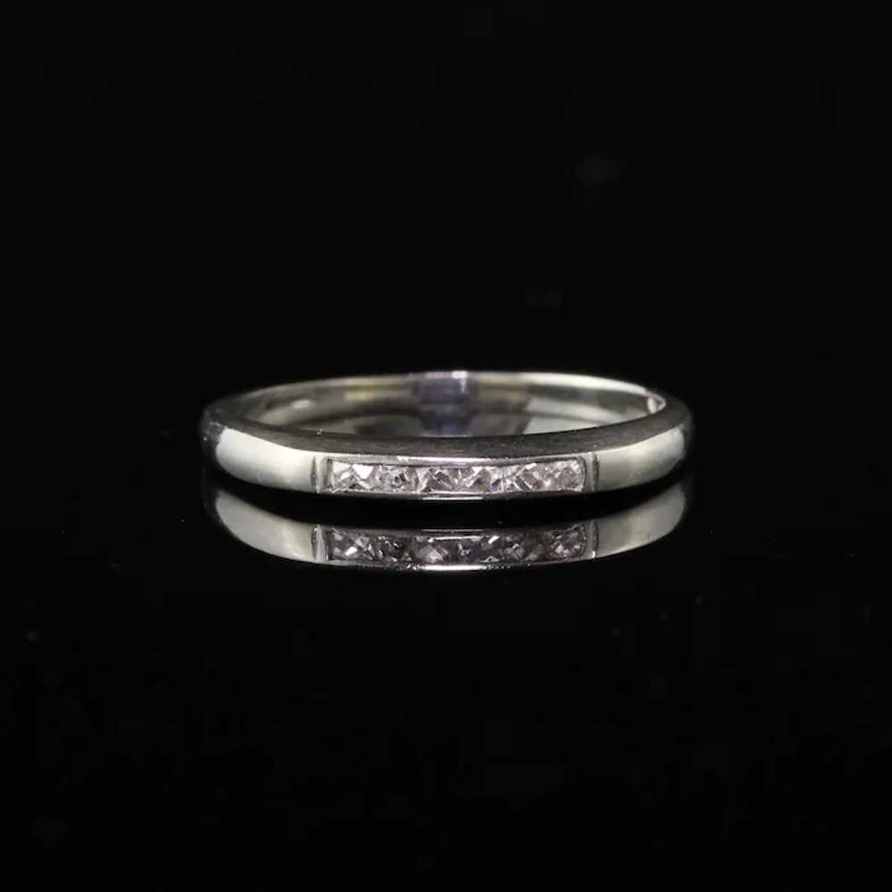 Antique Art Deco 18K White Gold French Cut Diamon… - image 3