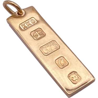 Solid Bullion Bar Pendant 9K English Gold 15.3 Gra