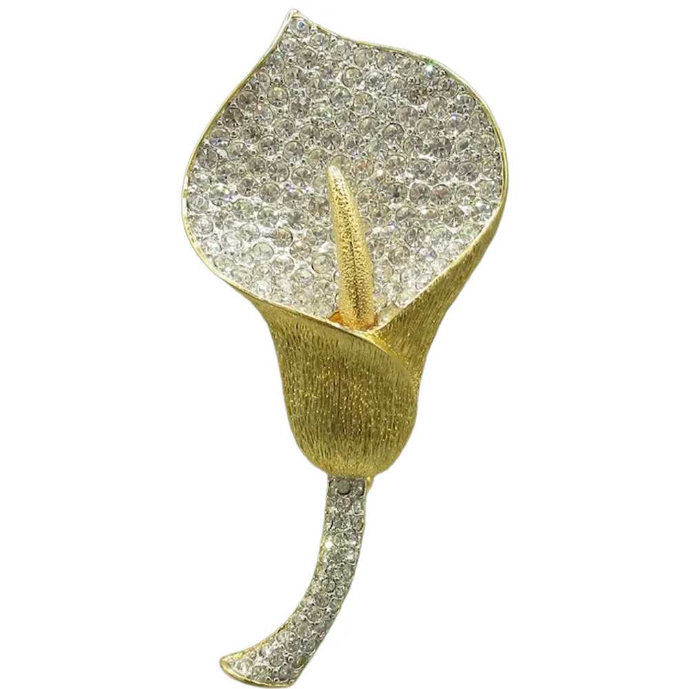 Beautiful Nolan Miller Rhinestone Tulip Pin - image 1