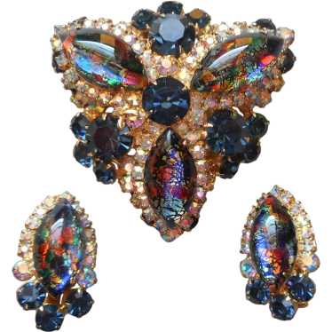 Juliana Montana Blue Multicolored Foiled Glass AB… - image 1