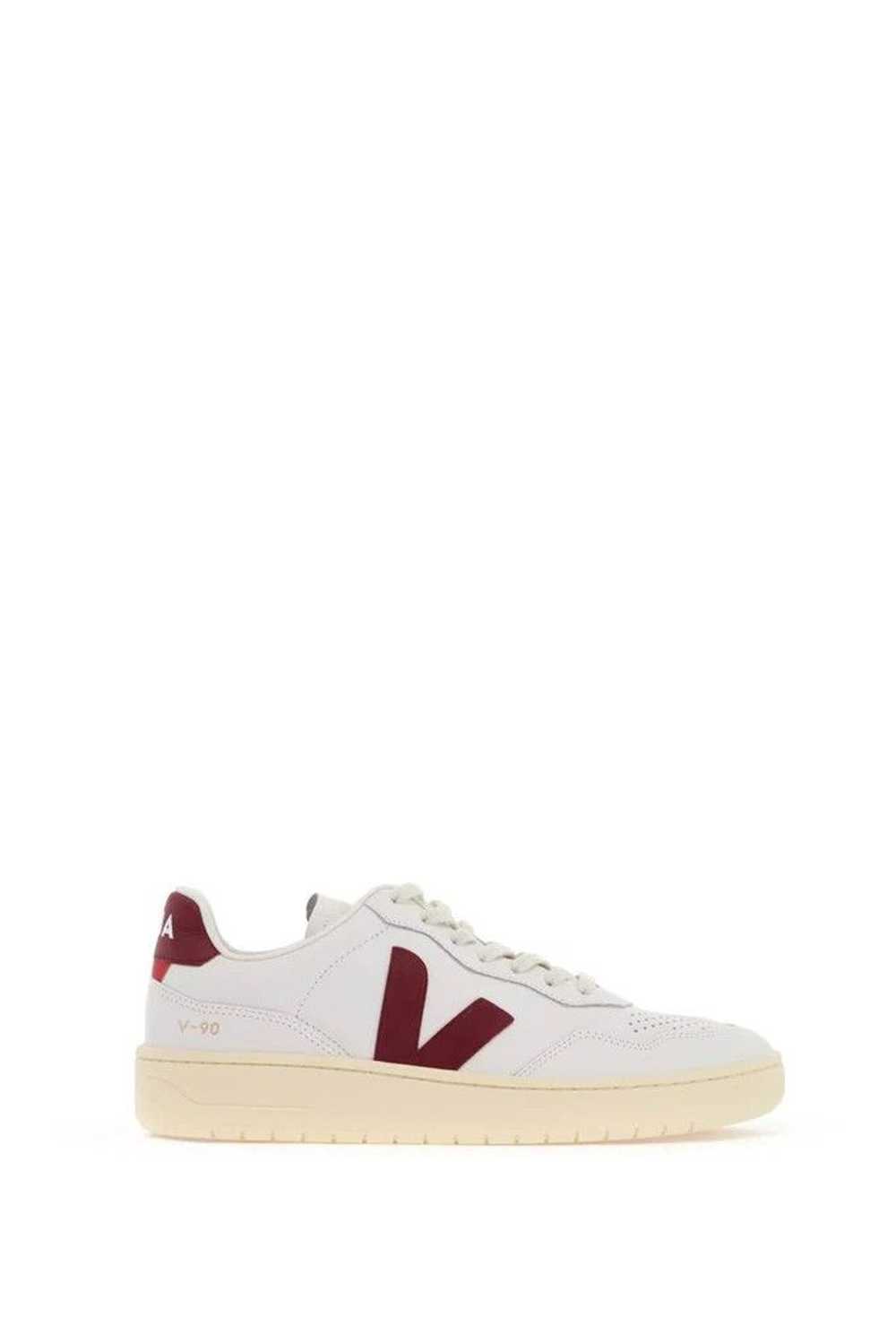 Veja o1s22i1n0924 Leather V-90 Sneakers in White - image 1