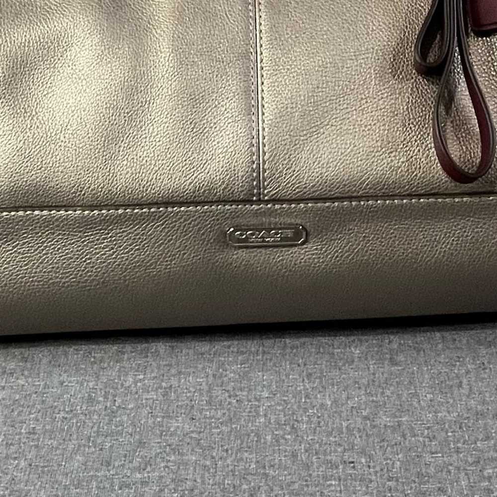 Coach Leather Metallic Hand/Shoulder Bag classic … - image 3