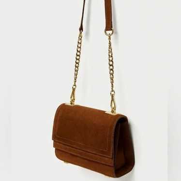 Zara brown suede crossbody