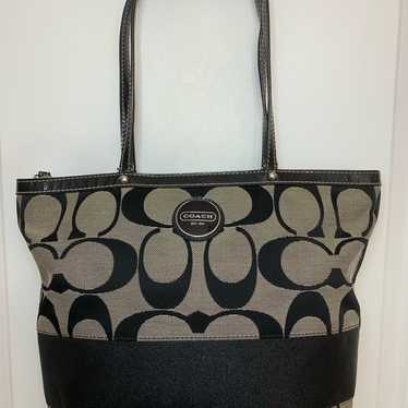 Coach Signature Stripe Tote