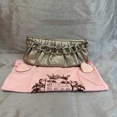 Juicy Couture Metallic Silver Clutch Bag