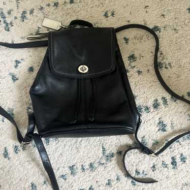 Authentic Coach Park Mini Backpack - Black Pebble 