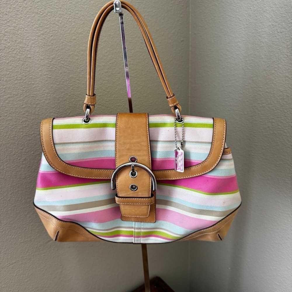 COACH  Hampton Striped  Soho Satchel - image 1