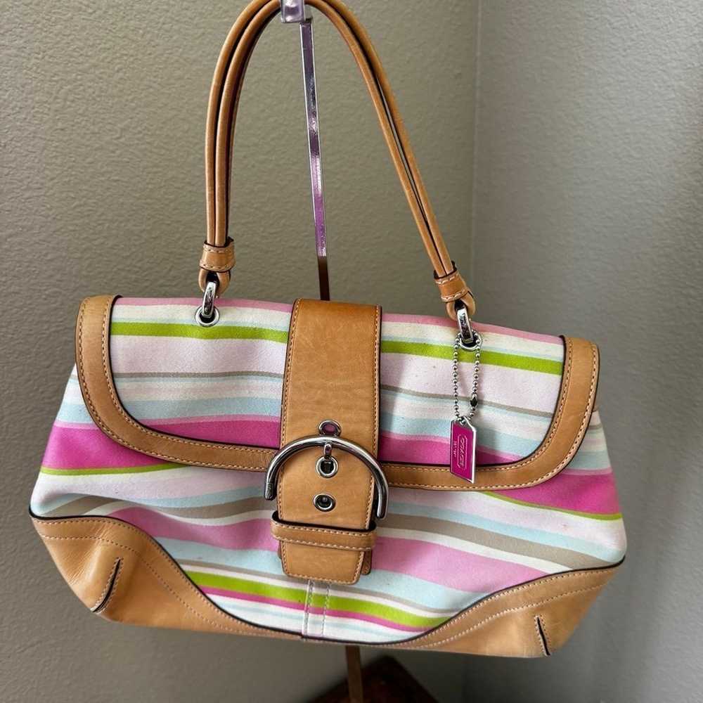 COACH  Hampton Striped  Soho Satchel - image 2