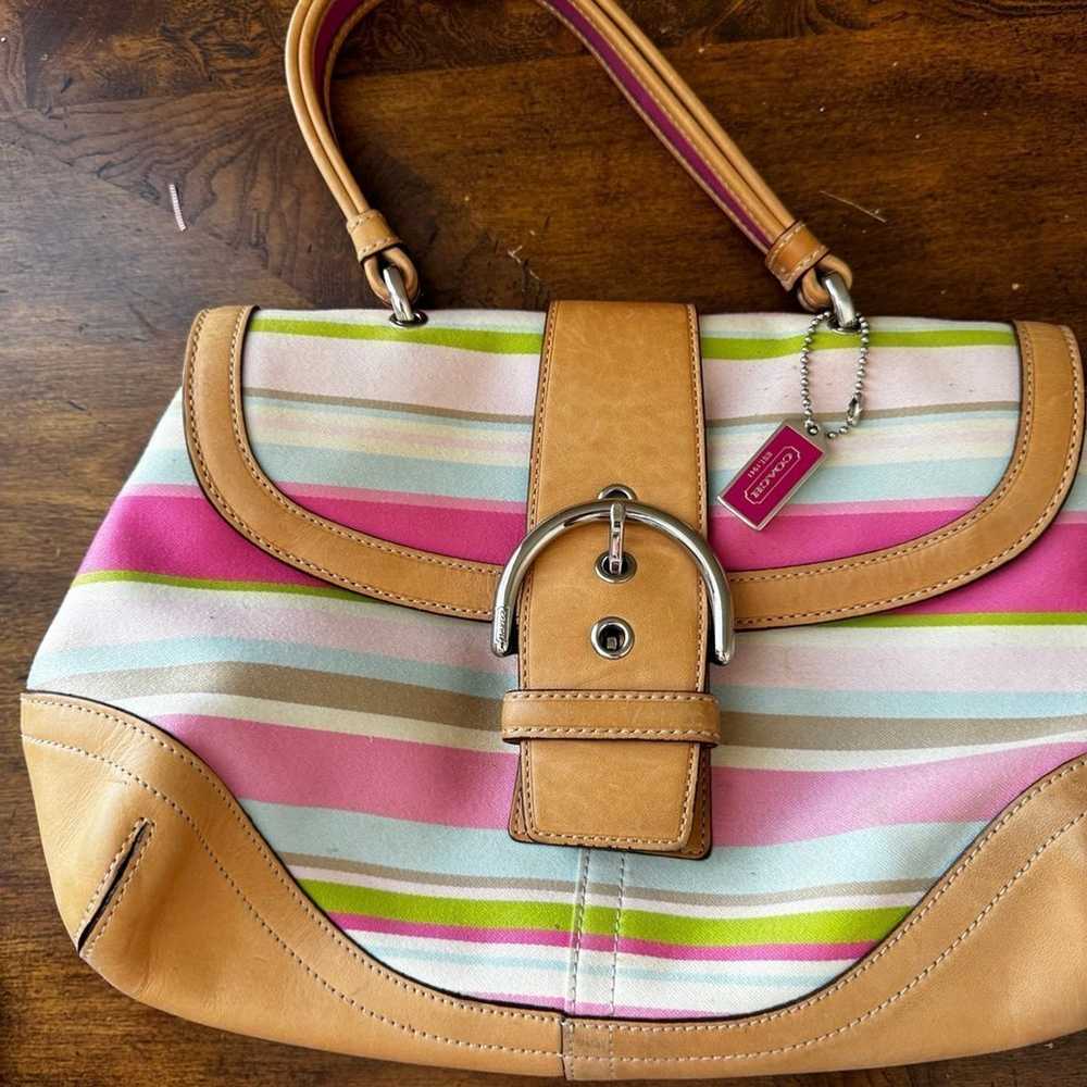 COACH  Hampton Striped  Soho Satchel - image 4