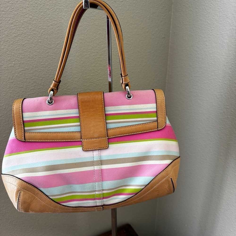 COACH  Hampton Striped  Soho Satchel - image 6