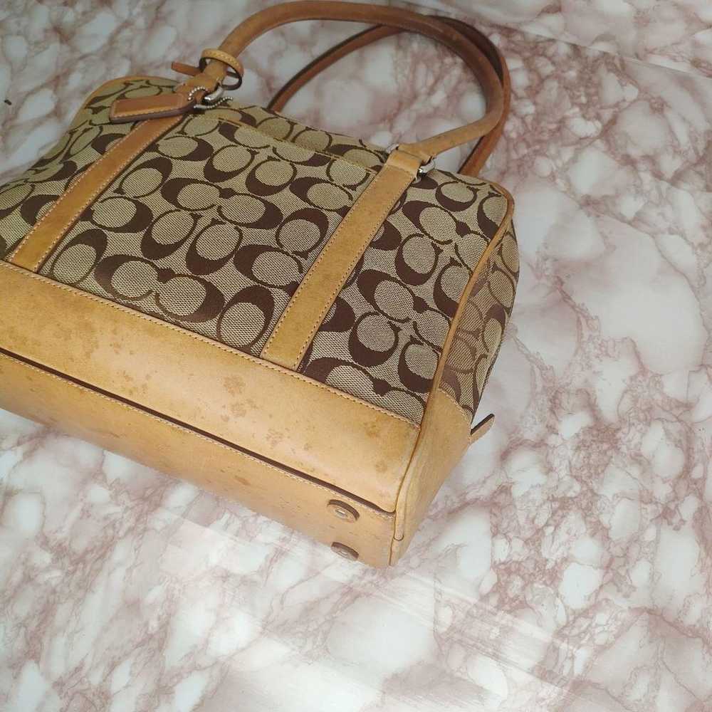 C41 COACH Signature Handbag Shoulder Bag - image 4