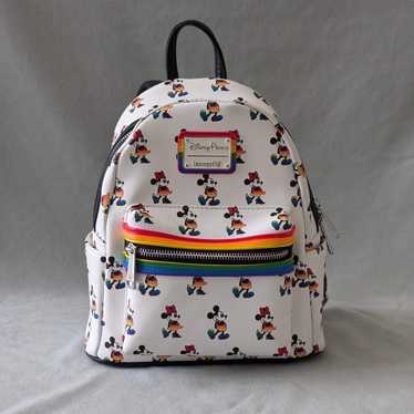 Disney Parks LoungeFly Rainbow Mickey Minnie Mous… - image 1