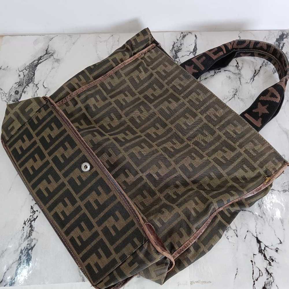 A4 storage, Fendi Zucca tote eco bag, foldable, b… - image 3