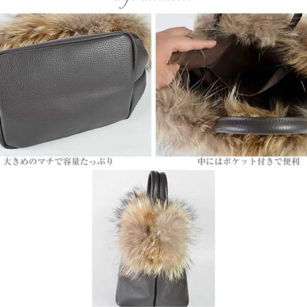 Raccoon fur tote bag - image 3