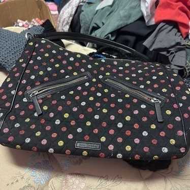 Vera Bradley polka dot black purse nwot