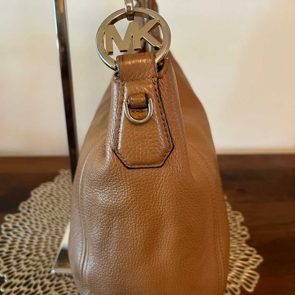 Michael Kors Pebbled Leather Brown Leather Should… - image 3