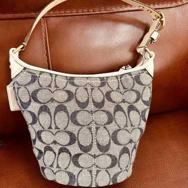 Coach  Bleeker tote lather top Handle Canvas Hand… - image 1