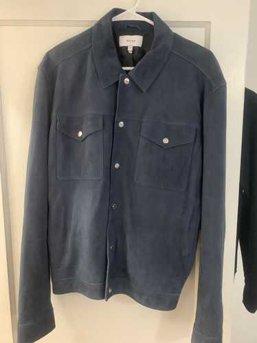 Reiss Reiss Suede Leather Trucker Jacket