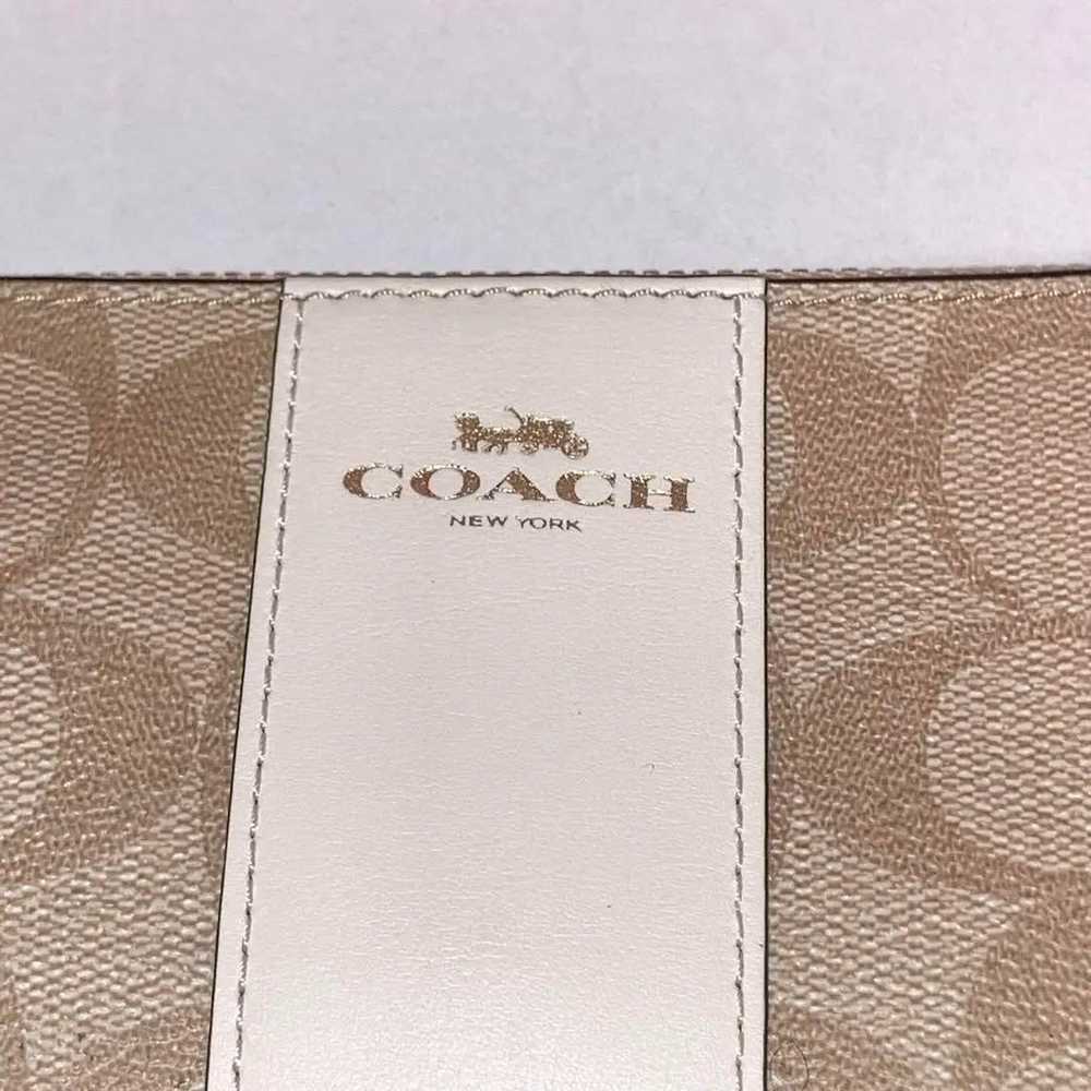 Superb condition COACH pouch wristlet signature f… - image 4