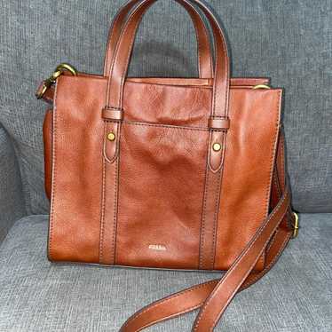 Fossil Kingston Satchel brown crossbody bag - image 1