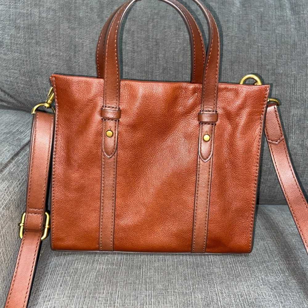 Fossil Kingston Satchel brown crossbody bag - image 3