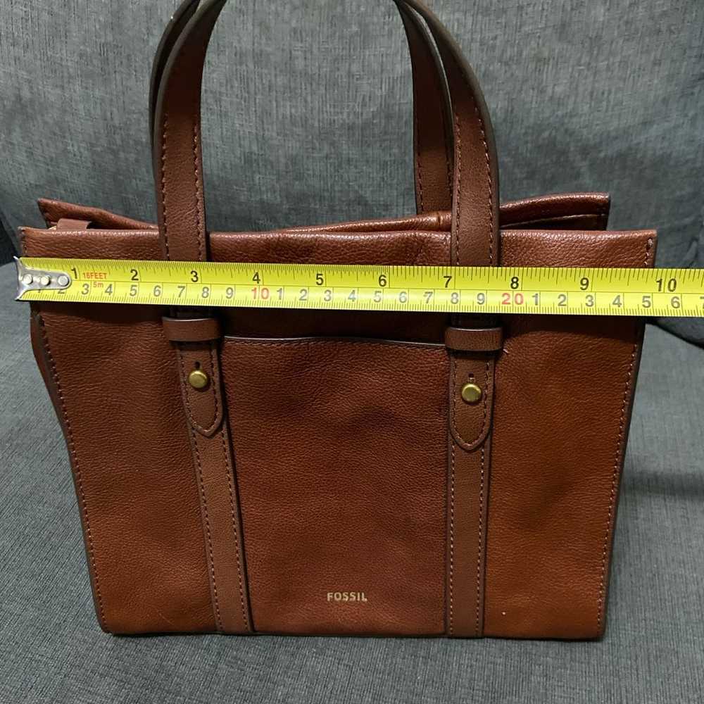 Fossil Kingston Satchel brown crossbody bag - image 7