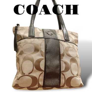 COACH Coach Tote Bag Handbag Shoulder Bag Signatu… - image 1