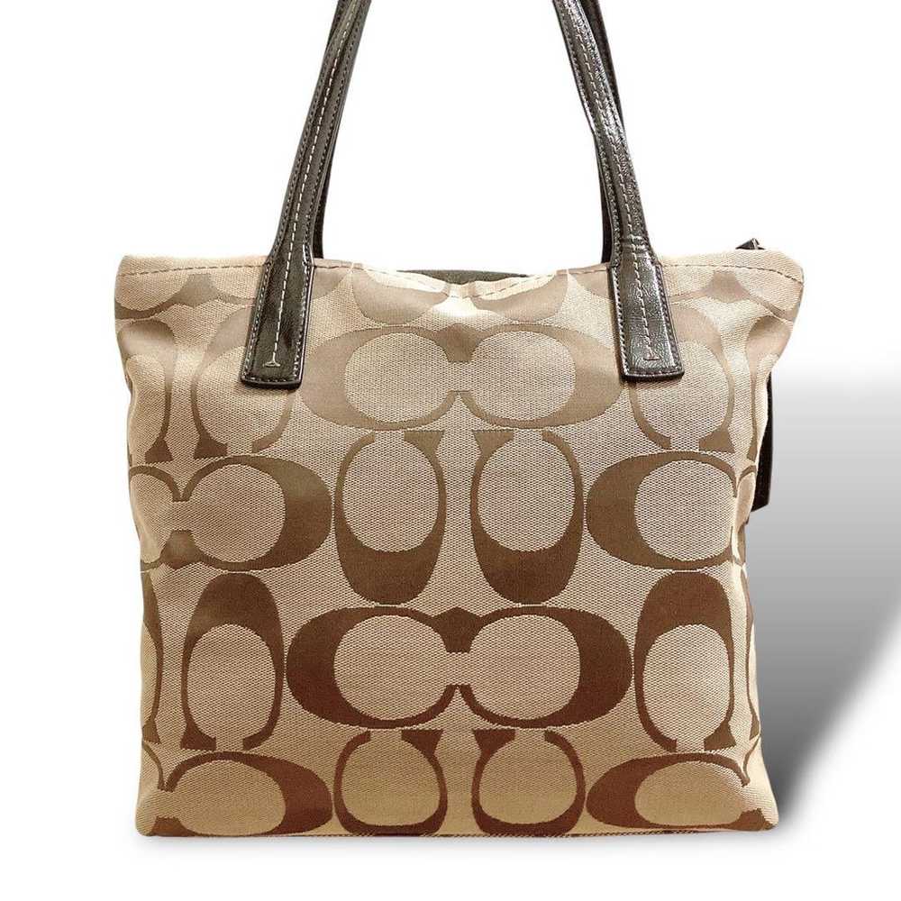 COACH Coach Tote Bag Handbag Shoulder Bag Signatu… - image 2