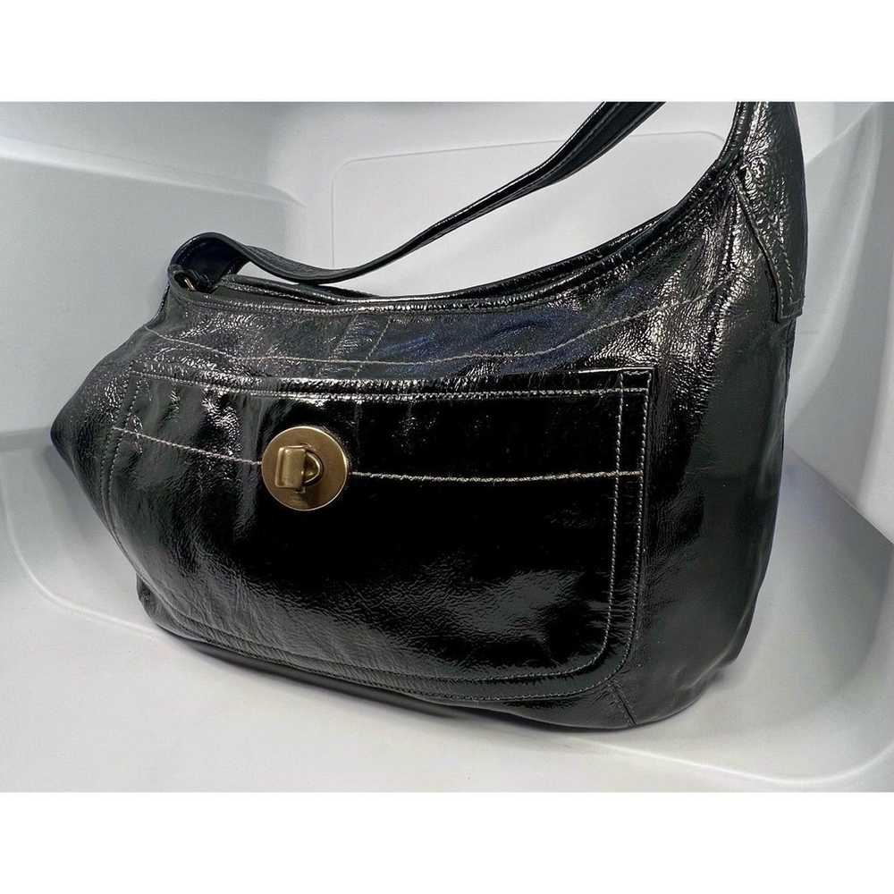 Coach Black Leather VINTAGE 1993 Handbag Purse GUC - image 3