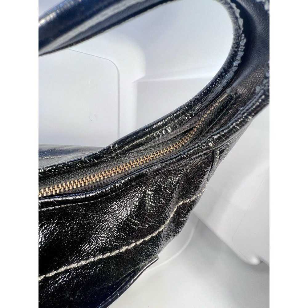 Coach Black Leather VINTAGE 1993 Handbag Purse GUC - image 8