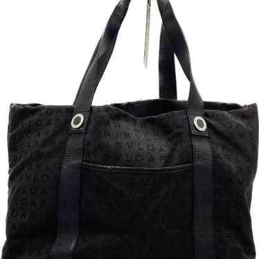 BVLGARI Bzero1 Logo Mania Tote Bag A4 Black