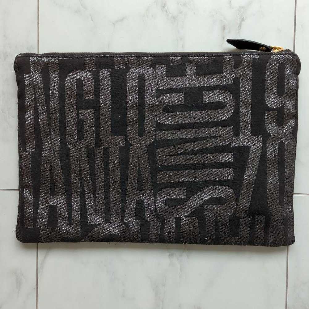 Vivienne Westwood Anglomania Text Pattern Clutch … - image 2