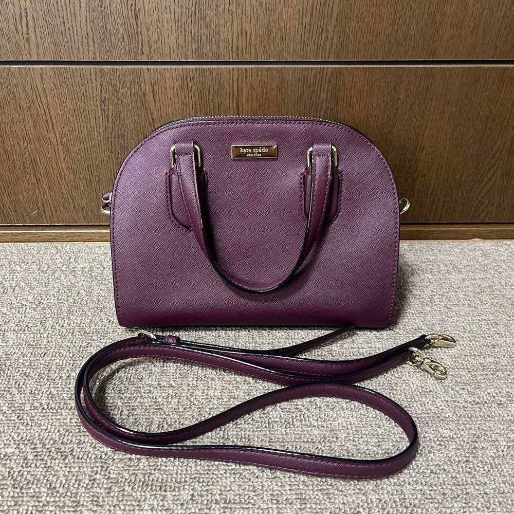 Kate Spade Handbag Shoulder Bag 2way Bordeaux - image 6