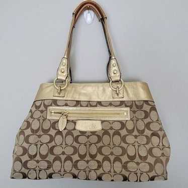 Coach Penelope Signature Shopper Gold Br