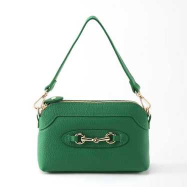 【AULENTTI】Bit Mini Pouch Green Genuine Leather - image 1