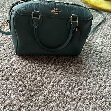 blue like new coach crossbody bag - image 1