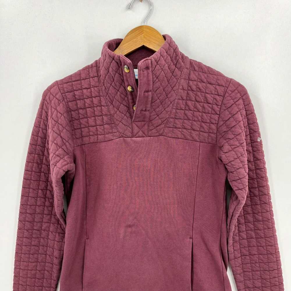 Vintage Columbia Sweater Women's XS Red Burgundy … - image 2