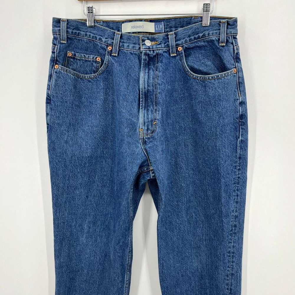 Gap Gap Jeans Men's 36x34 Blue Relaxed Fit Baggy … - image 2