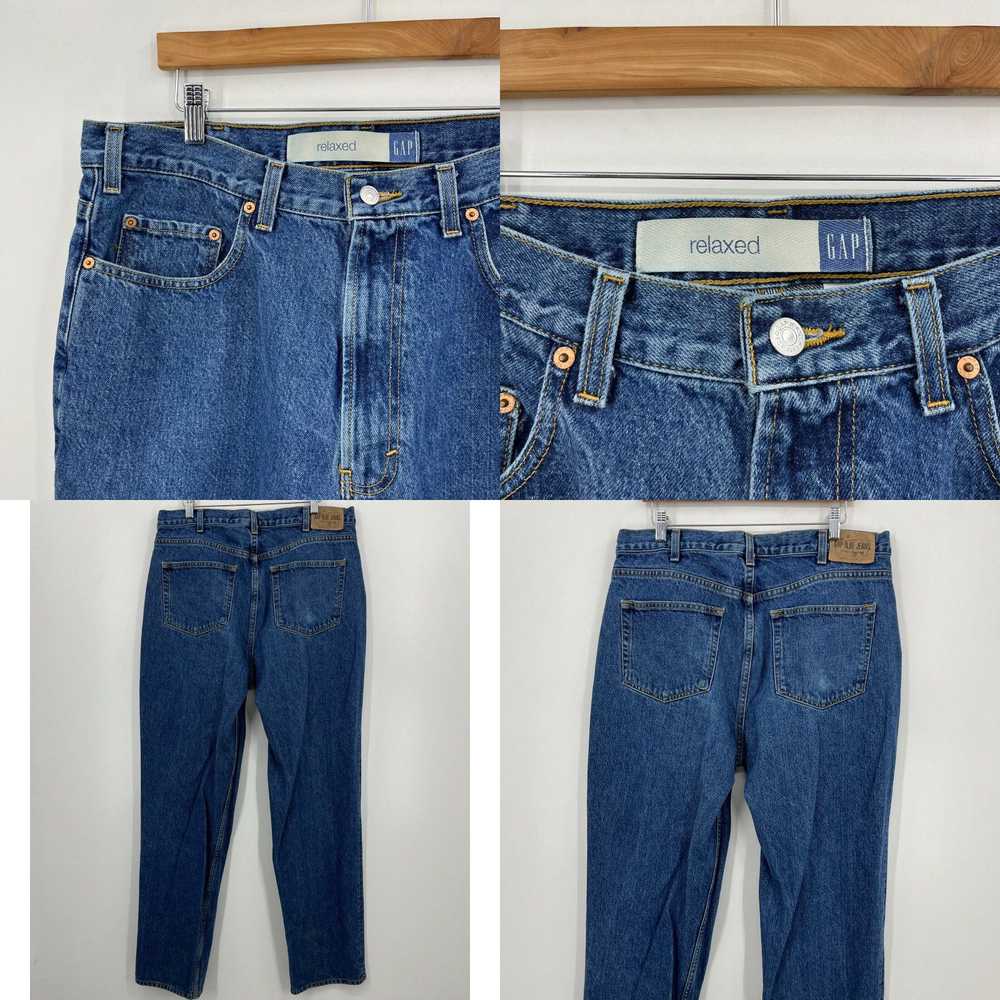 Gap Gap Jeans Men's 36x34 Blue Relaxed Fit Baggy … - image 4