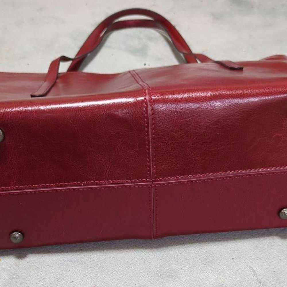 K Ladies Genuine Leather Wine Red Shoulder A4 Lig… - image 3