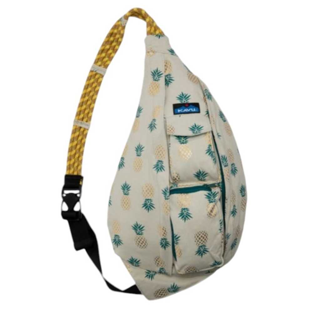 Kavu NWOT Sling Back Rope Bag Pineapple Design - image 1