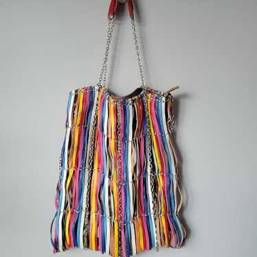 Boho leather and suede purse - image 1