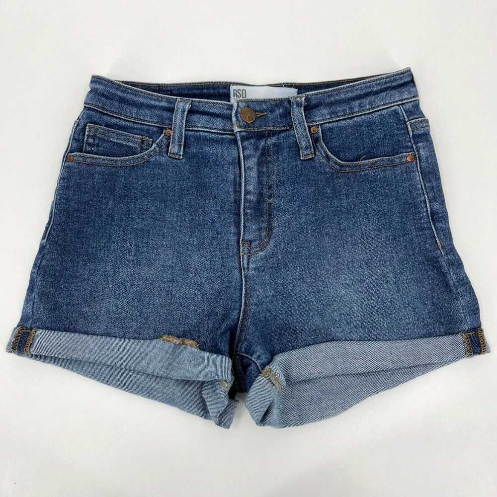 Rsq RSQ Denim Shorts Women's 26 Blue High Rise Cu… - image 1