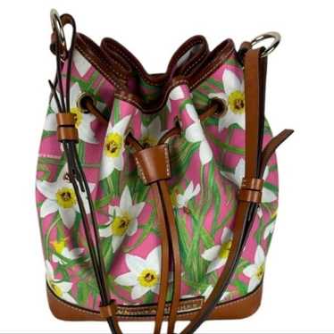 Dooney & Bourke Pink Daisy Daffodil Bucket Bag