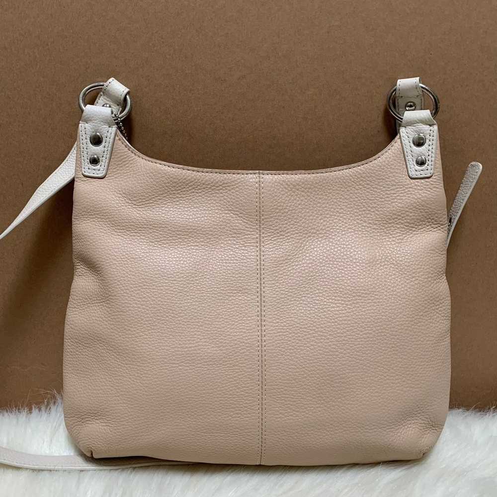 COACH PENELOPE Nude Beige & White Turnlock Hippie… - image 4