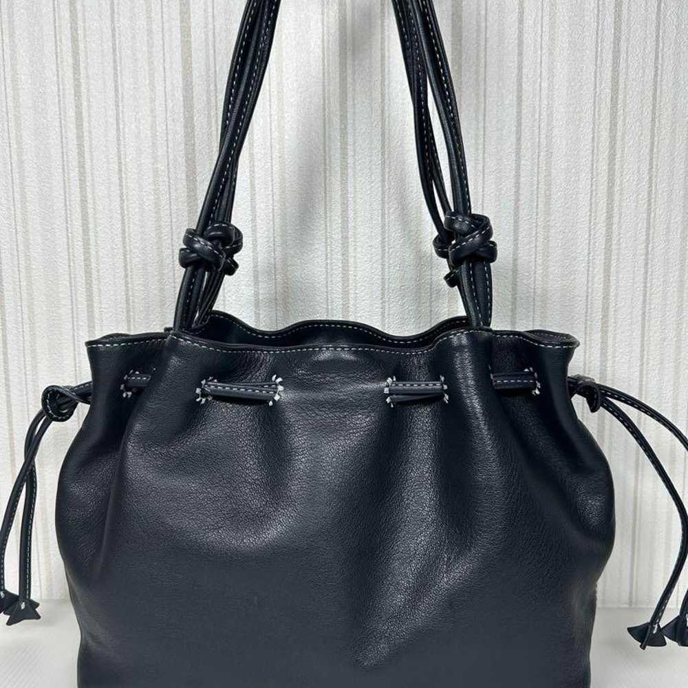 Kitamura genuine leather drawstring handbag with … - image 2