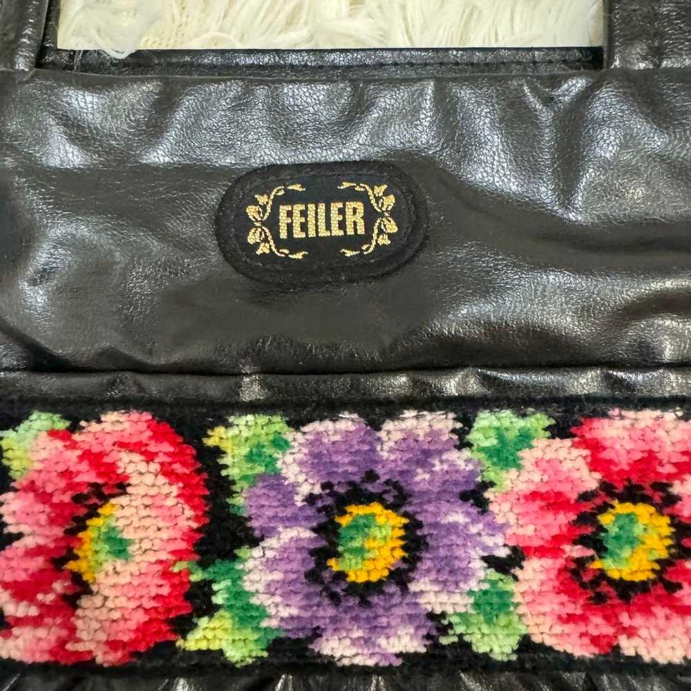 Feiler tote bag "Poppies" in shiny Jacquard faux … - image 2