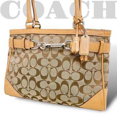 Unused Coach 8K06 Handbag Leather Signature Canva… - image 1