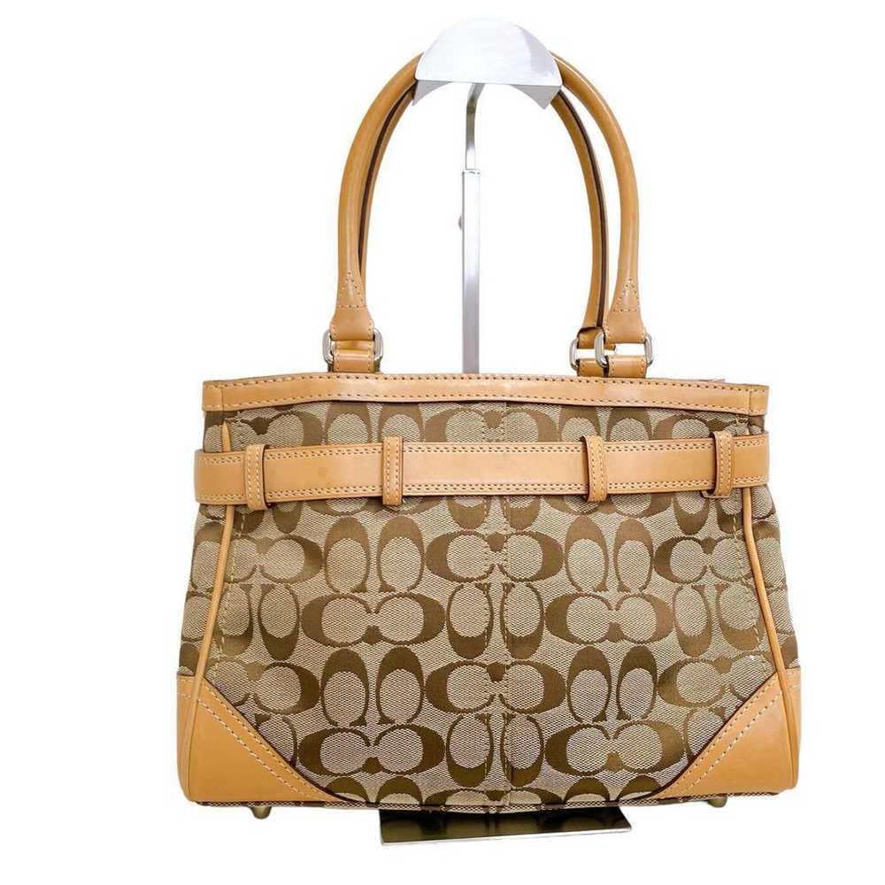 Unused Coach 8K06 Handbag Leather Signature Canva… - image 3