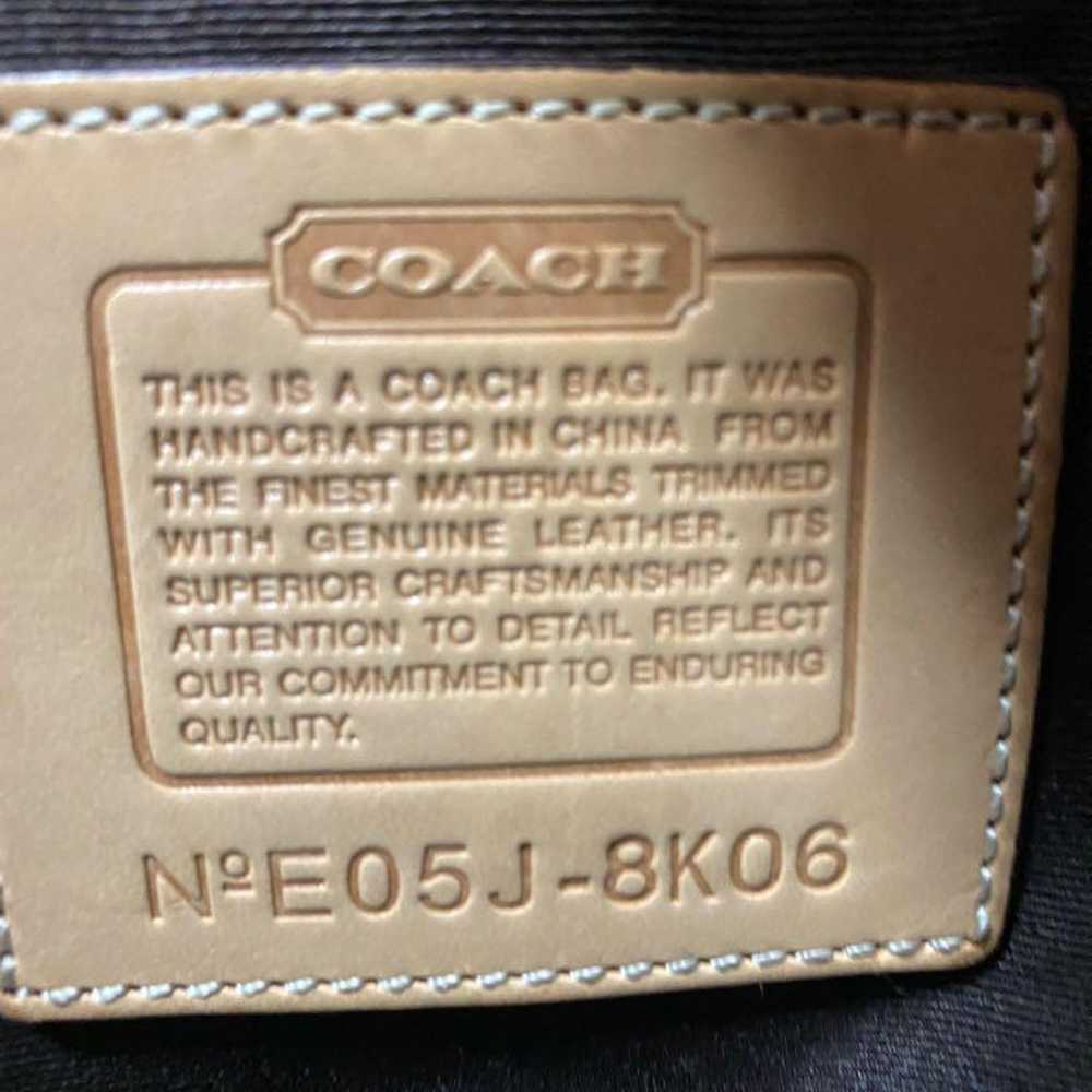 Unused Coach 8K06 Handbag Leather Signature Canva… - image 7